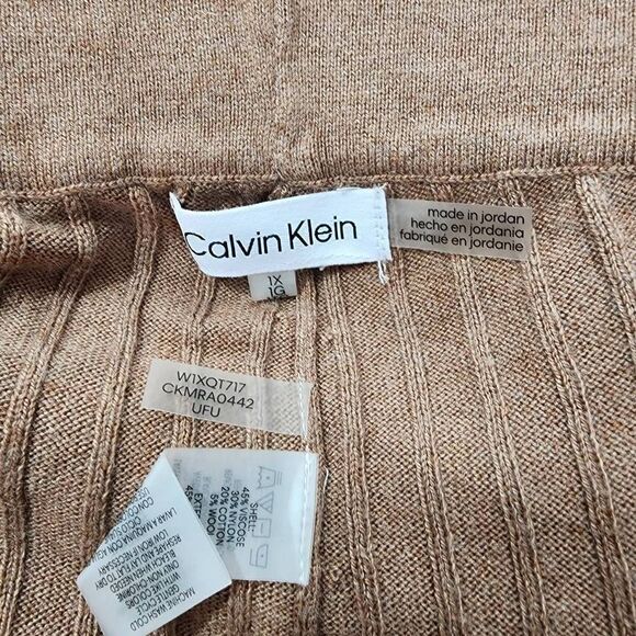 Calvin Klein Plus Wide Leg Ribbed Pants Size 1x - Picture 6 of 6